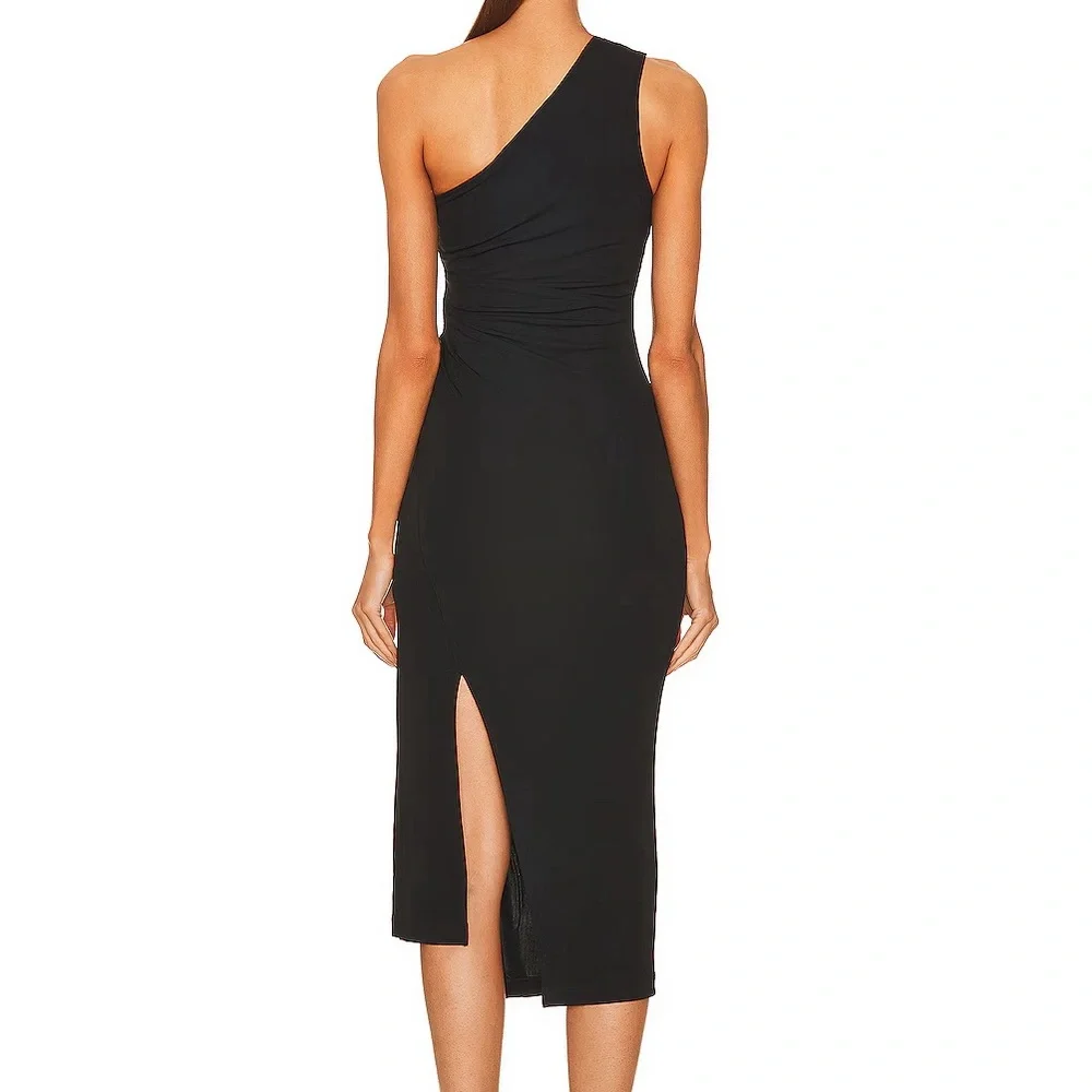 Helmut Lang Asymmetric Zip Midi Dress - Picture 5 of 10